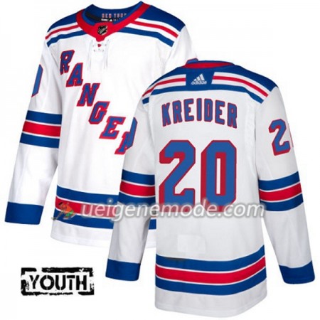 Kinder Eishockey New York Rangers Trikot Chris Kreider 20 Adidas 2017-2018 Weiß Authentic